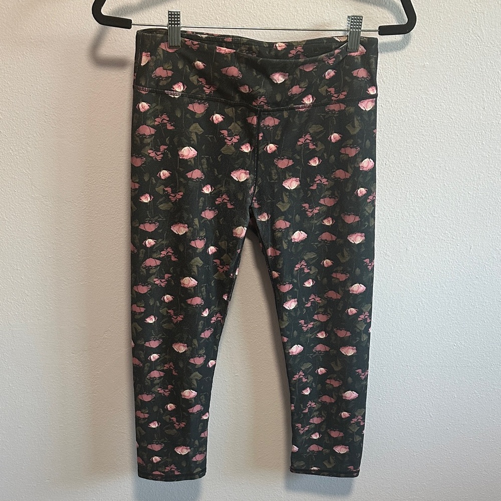 Fabletics Pink Floral Athletic Leggings